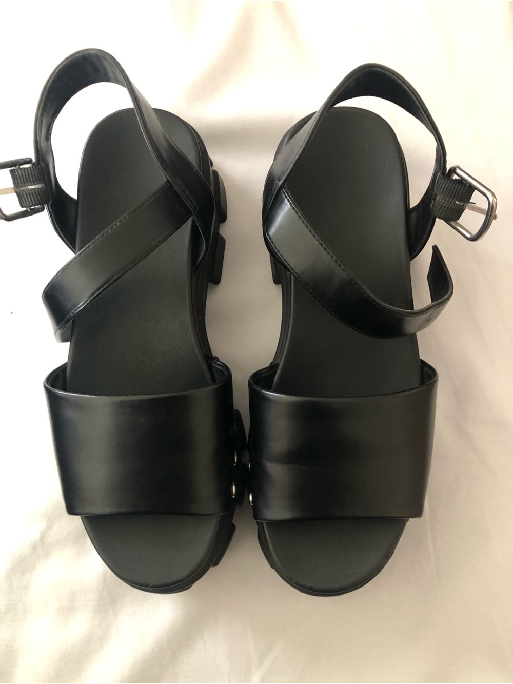 Black Women's Strappy Platform Sandals